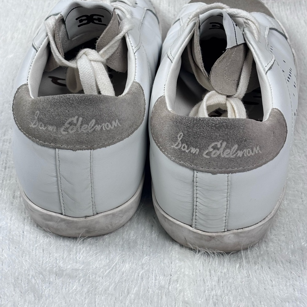Sam Edelman White and Gray Casual Sneakers - Picture 5 of 12